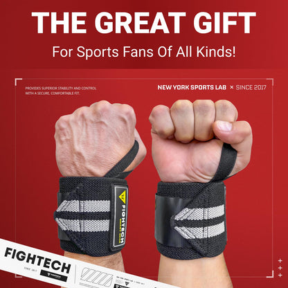 Wrist Wraps for Weightlifting | 18 Inch Professional Grade Lifting Wrist Wraps | Best for Powerlifting Competition, Strength Training, Bodybuilding (Black, 18 Inch)