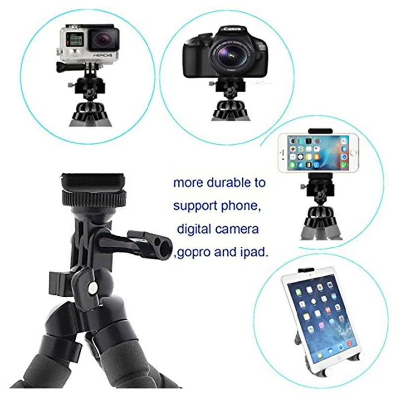 Mini Flexible Sponge Octopus Tripod Smartphone Tripod for Gopro 10 9 Camera Accessory